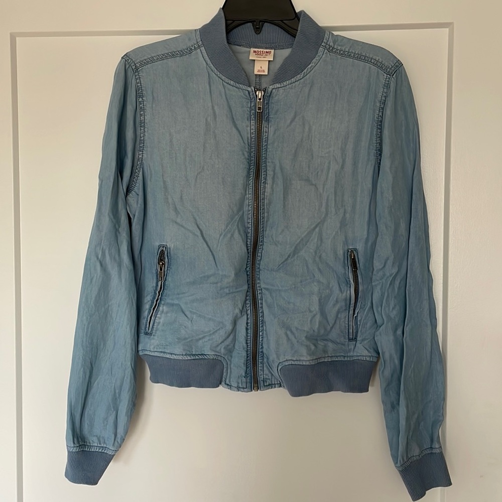Denim bomber jacket